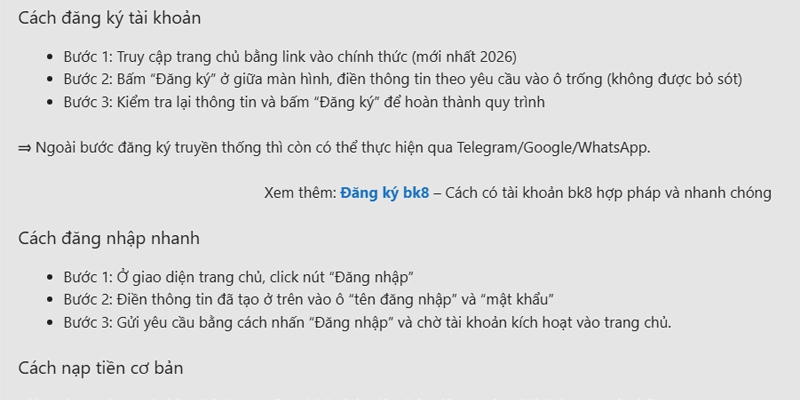 Hướng dẫn các bước tham gia nhà cái bk8