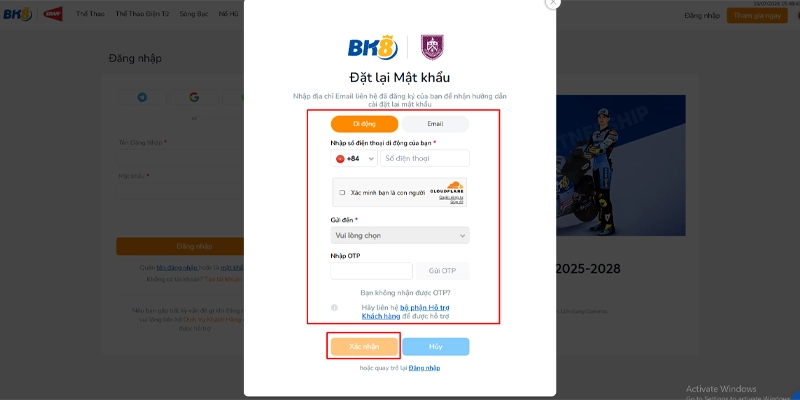 Làm gì khi “Quên mật khẩu” bk8 - Cách lấy lại nhanh nhất